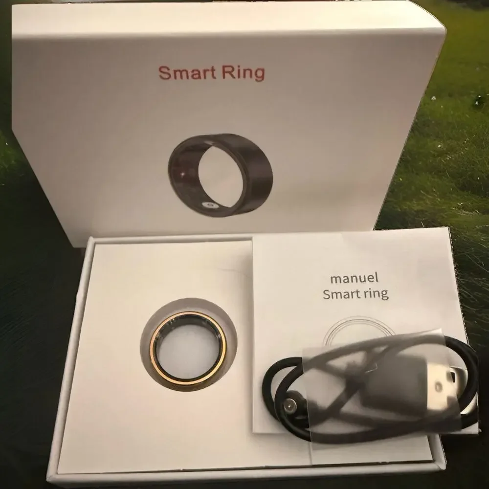 JRing Smart Ring Activity Tracker Heart Rate Monitor- Gold Size 7